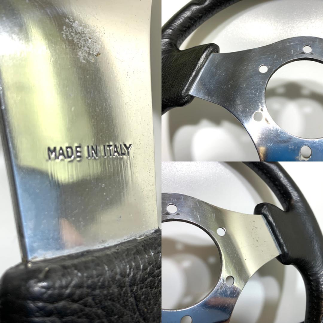 OBA オバ オバハン ステアリング 33パイ ポリッシュ ブラックスキン