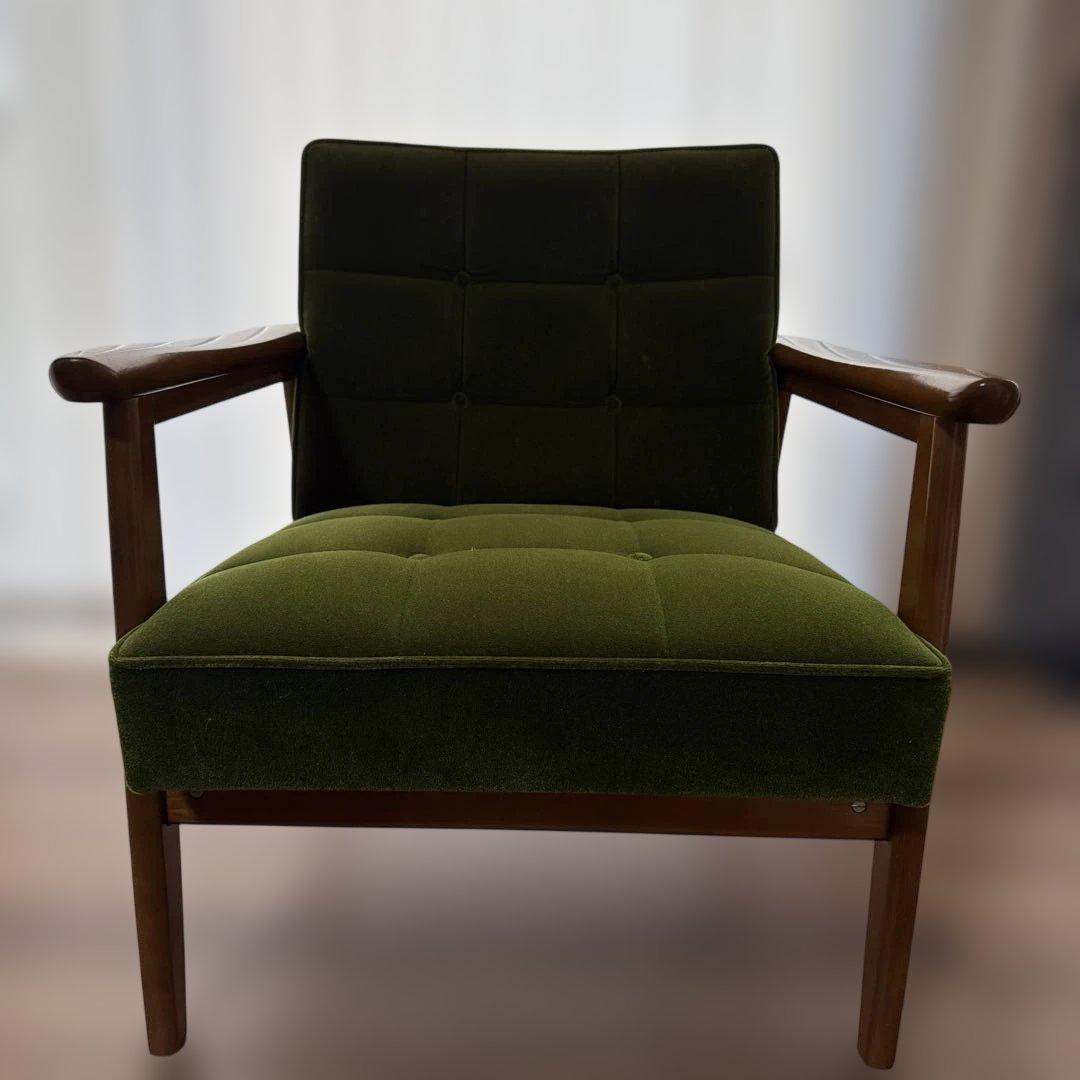 【座面のみ張替済】カリモク60 Kチェア 1シーター モケットグリーン（正規品） Kチェア1シーター専用シート交換パーツ モケットグリーン 通販