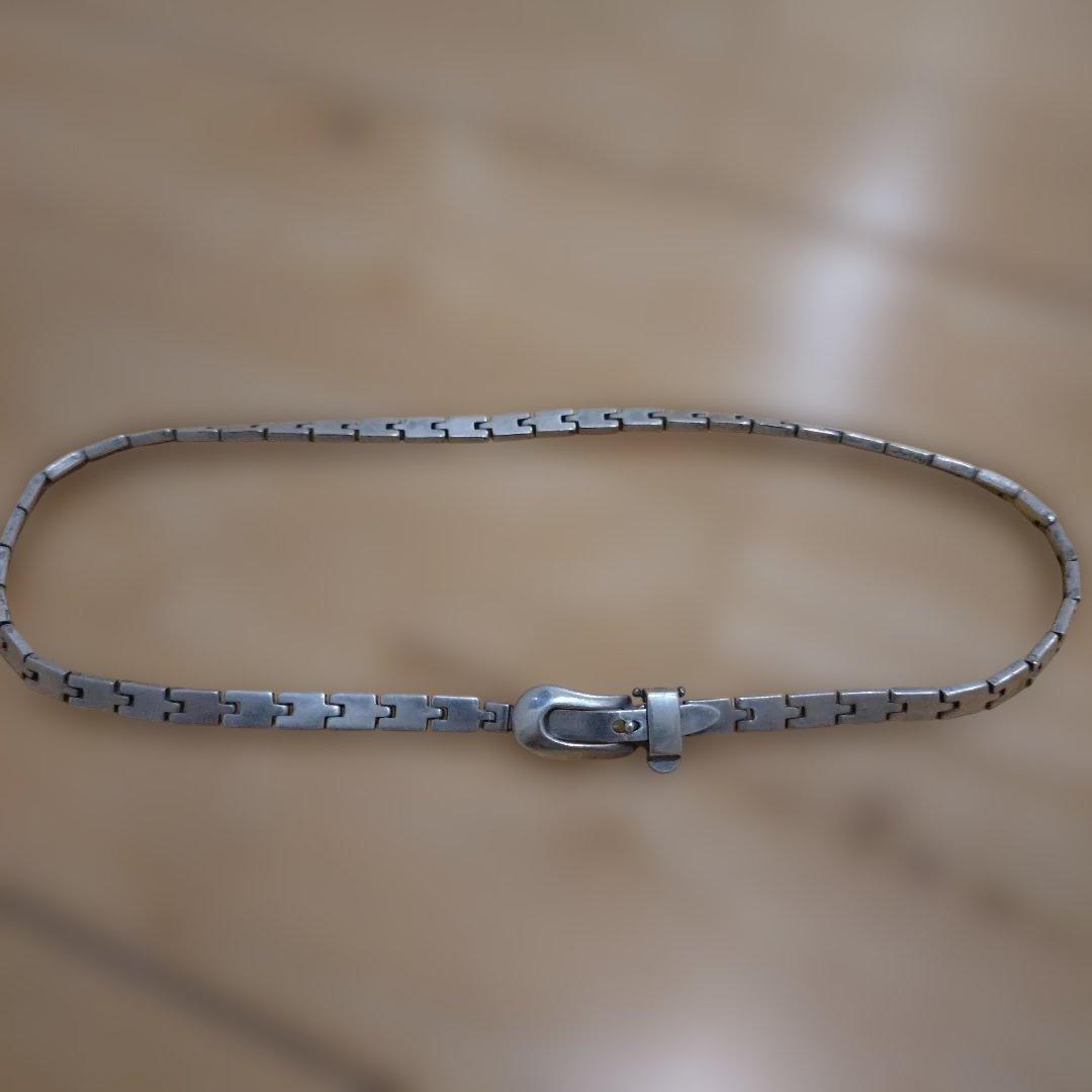 GUCCI　グッチ　ネックレス　チョーカー　silver　925 GUCCI グッチ チョーカー ネックレス ロゴプレート XXL 925 シルバー