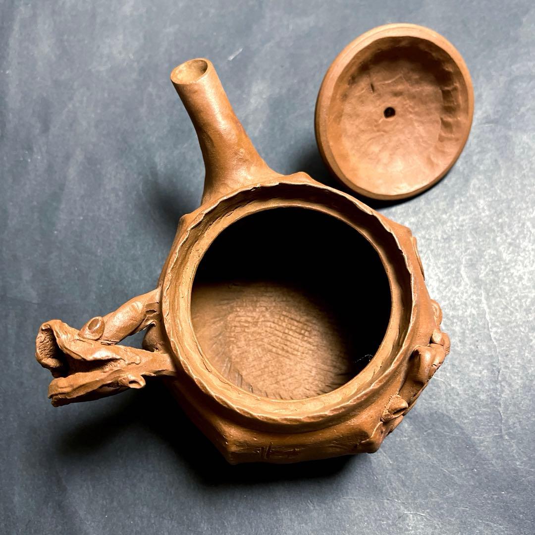 田島万古焼 勝三窯 手捻り急須と湯呑 葡萄 蛙摘み3点セット - メルカリ