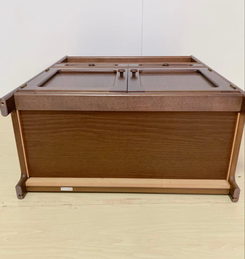 Karimoku カリモク 木製 電話台、FAX台 キャビネット飾り棚 収納 ①