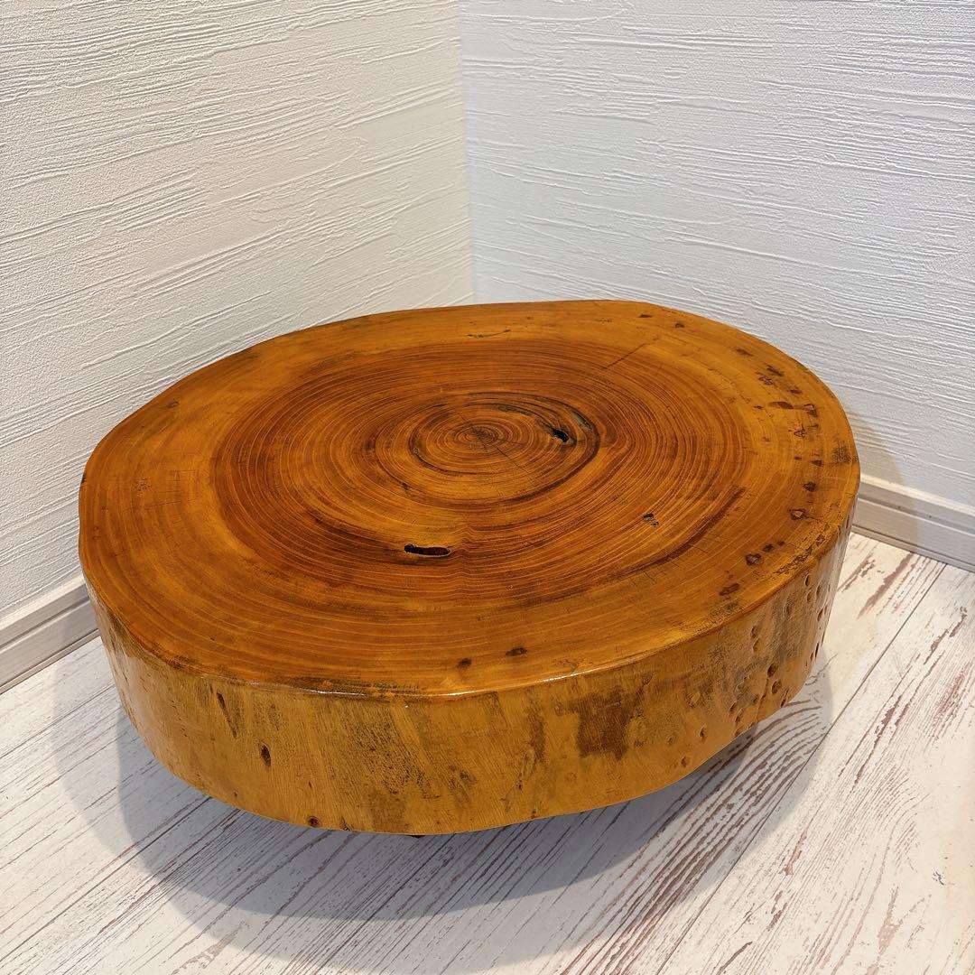無垢板 一枚板 飾り台 テーブル 木製 昭和レトロ 丸太 輪切り 座卓 楽天市場】# 1100□ 欅 ケヤキ 丸テーブル 輪切り 一枚板 ダイニング