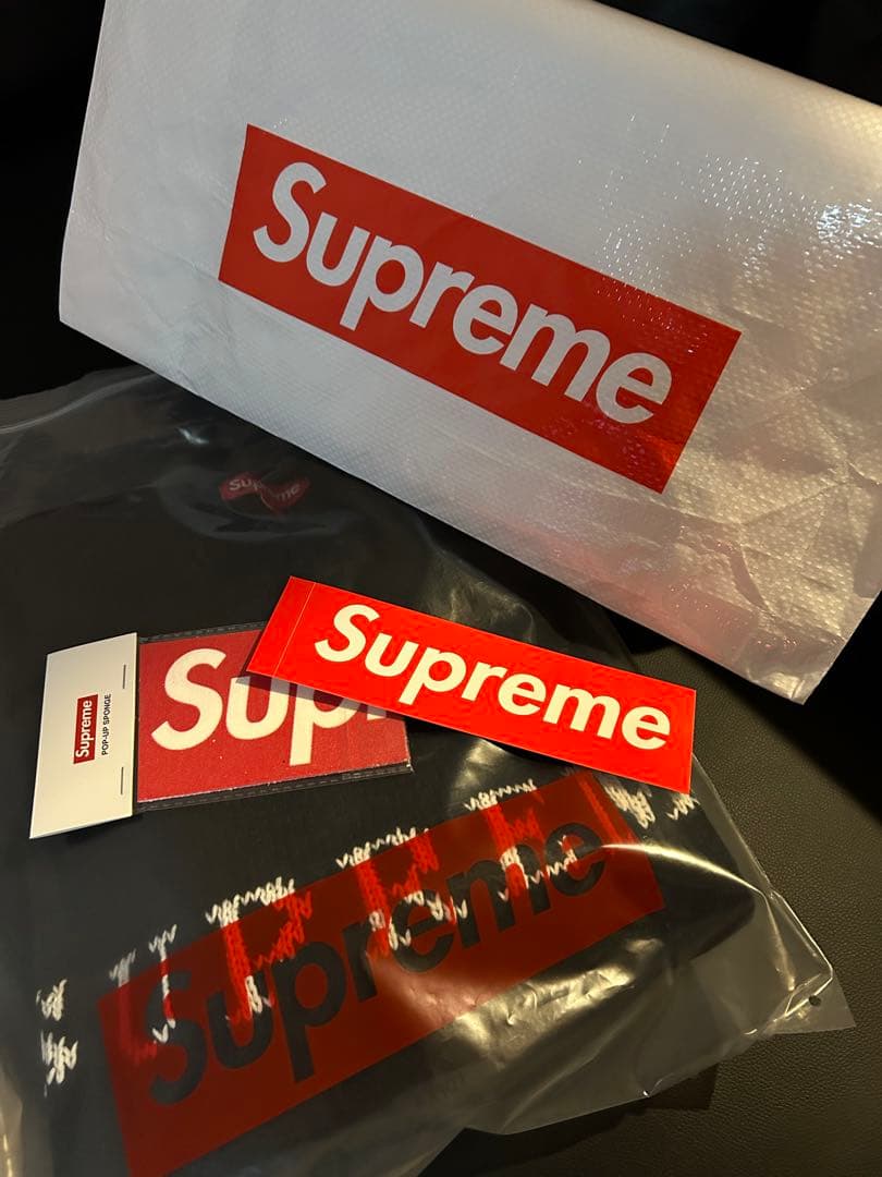おまけ付Supreme Contrast Logo Sweater BLACK Supreme シュプリーム 2025SS Contrast Logo Sweater コントラストロゴ