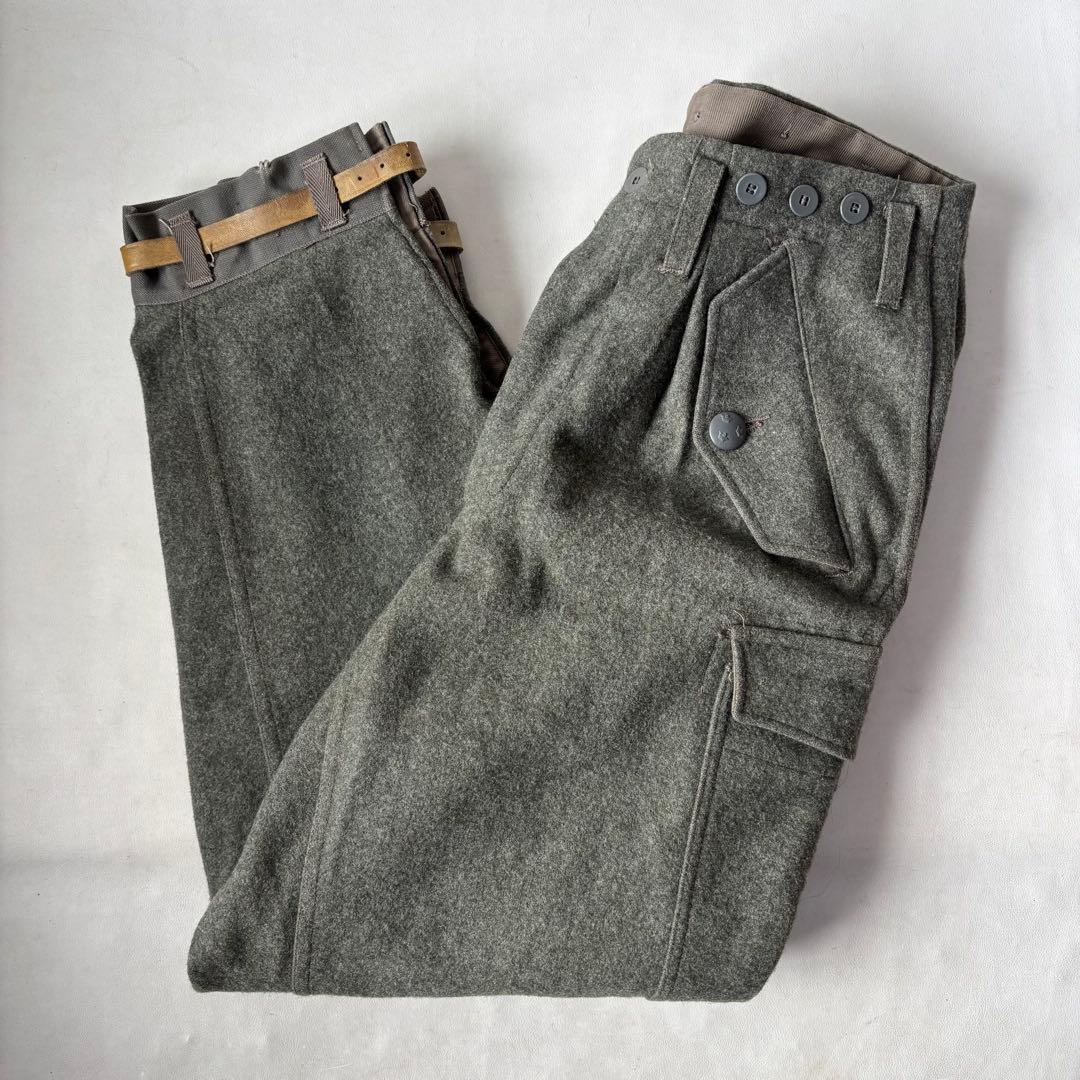 ビンテージ スウェーデン軍 M-58 ウール カーゴ パンツ ミリタリー 60s