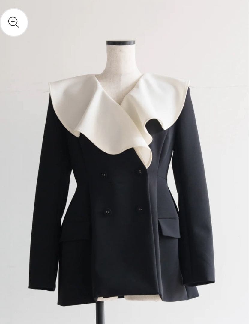 ジャケット・アウター carla Ruffle 2way Peplum Jacket -Black
