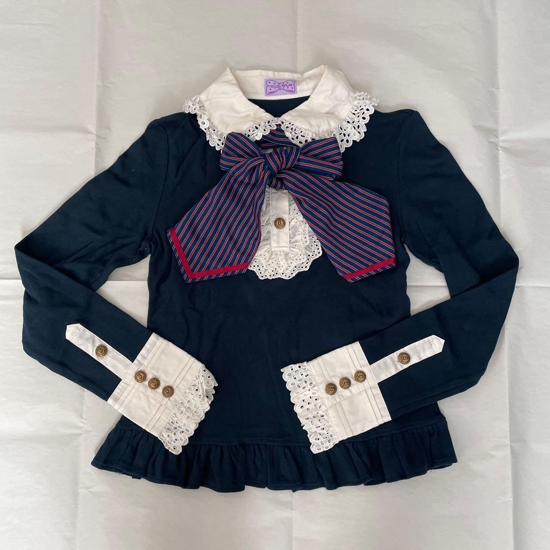 Angelic Pretty ストライプリボン付きフリルカットソー 長袖 2026年最新】Angelic Pretty 長袖の人気アイテム - メルカリ