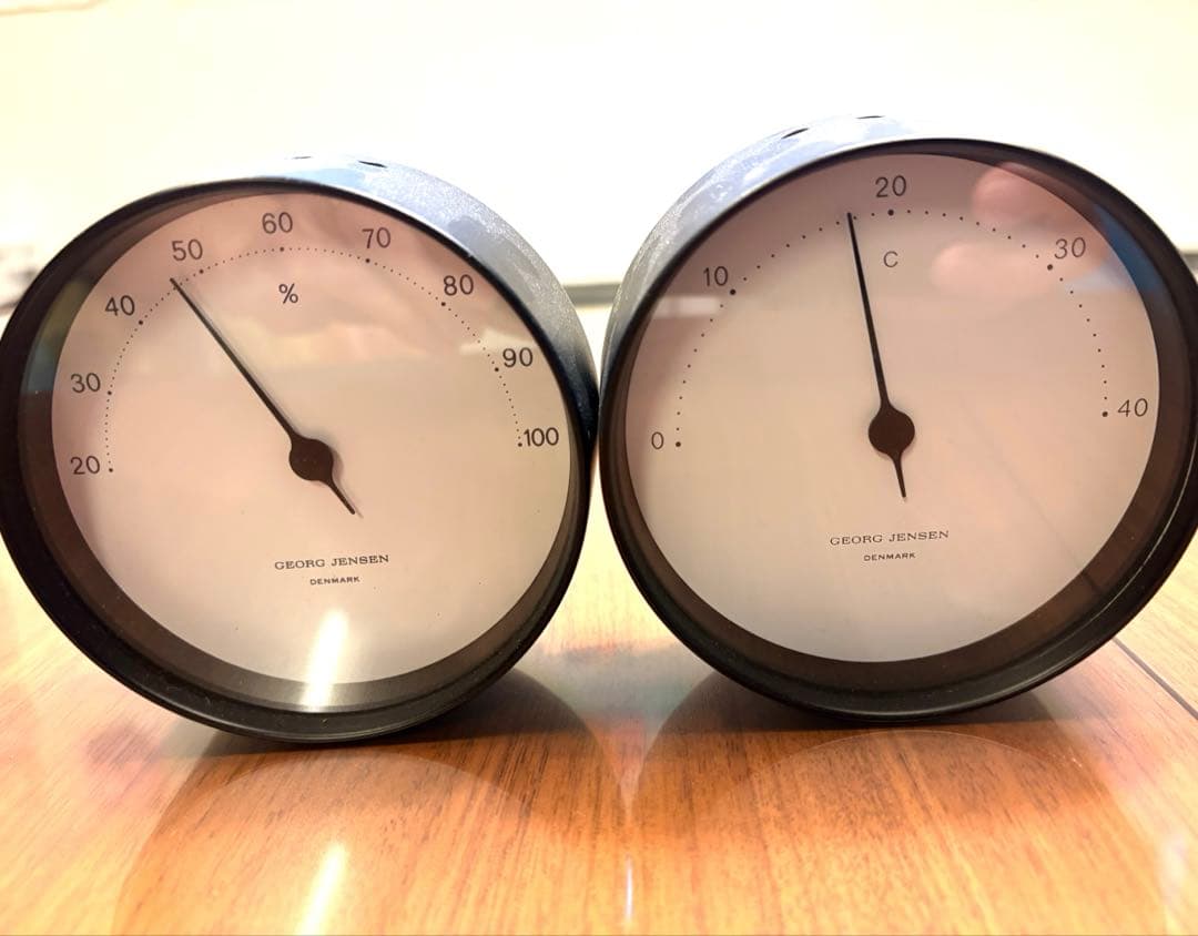 ジョージジェンセン×ロイヤルコペンハーゲン 温度計＆時計　 北欧ビンテージ ジョージジェンセン×ロイヤルコペンハーゲン 温度計＆時計 北欧