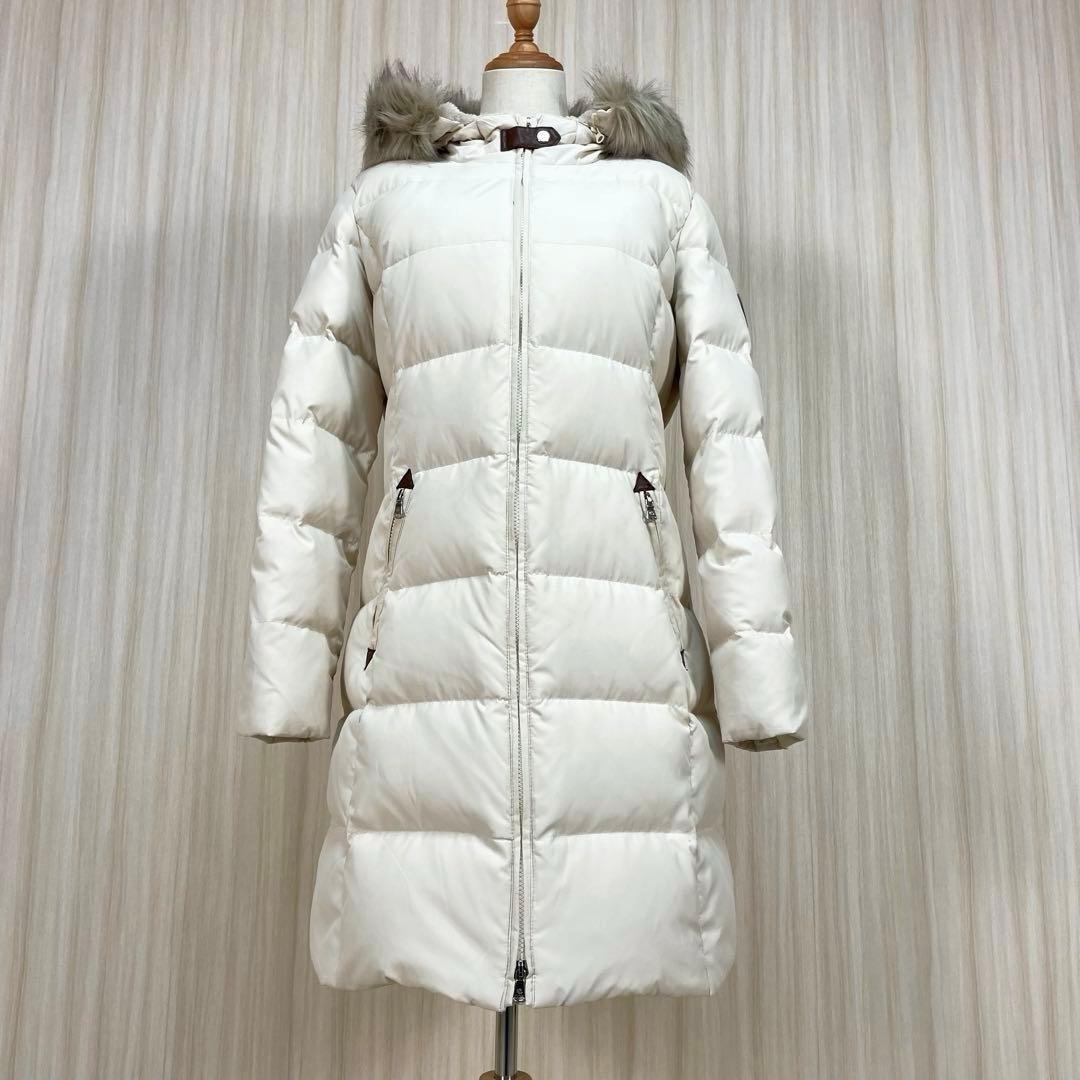 ローレンラルフローレン✨ダウンコート ファー付フード ひざ丈 M オフ