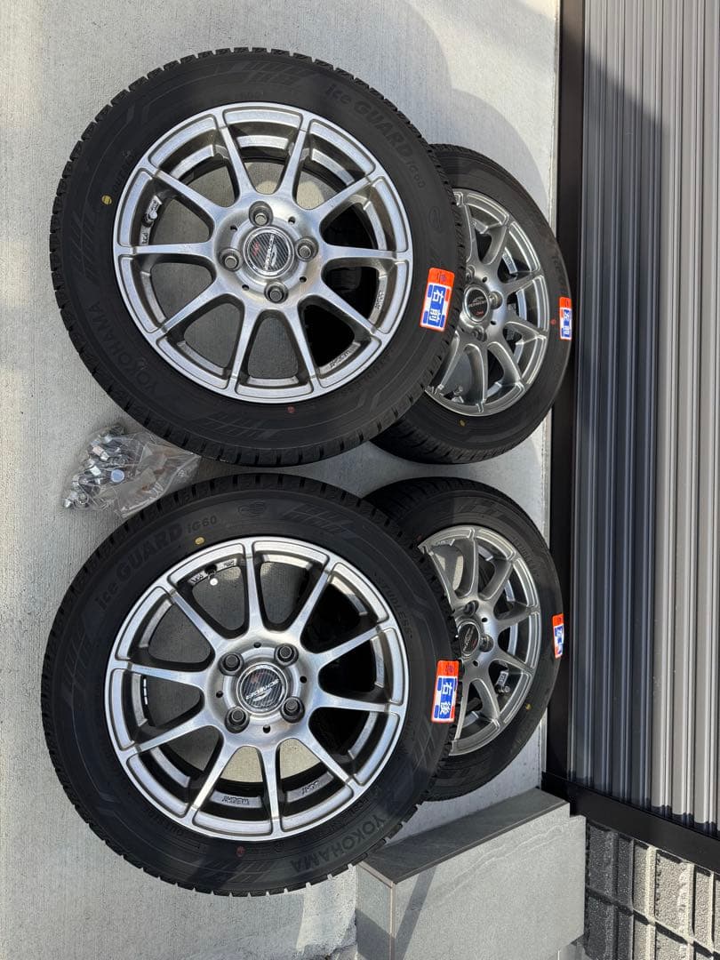 中古スタッドレスアルミ付き155/65R14ヨコハマ　軽自動車用４本セット スタッドレスアルミホイール組4本】【ヨコハマIG60】【155/65R14
