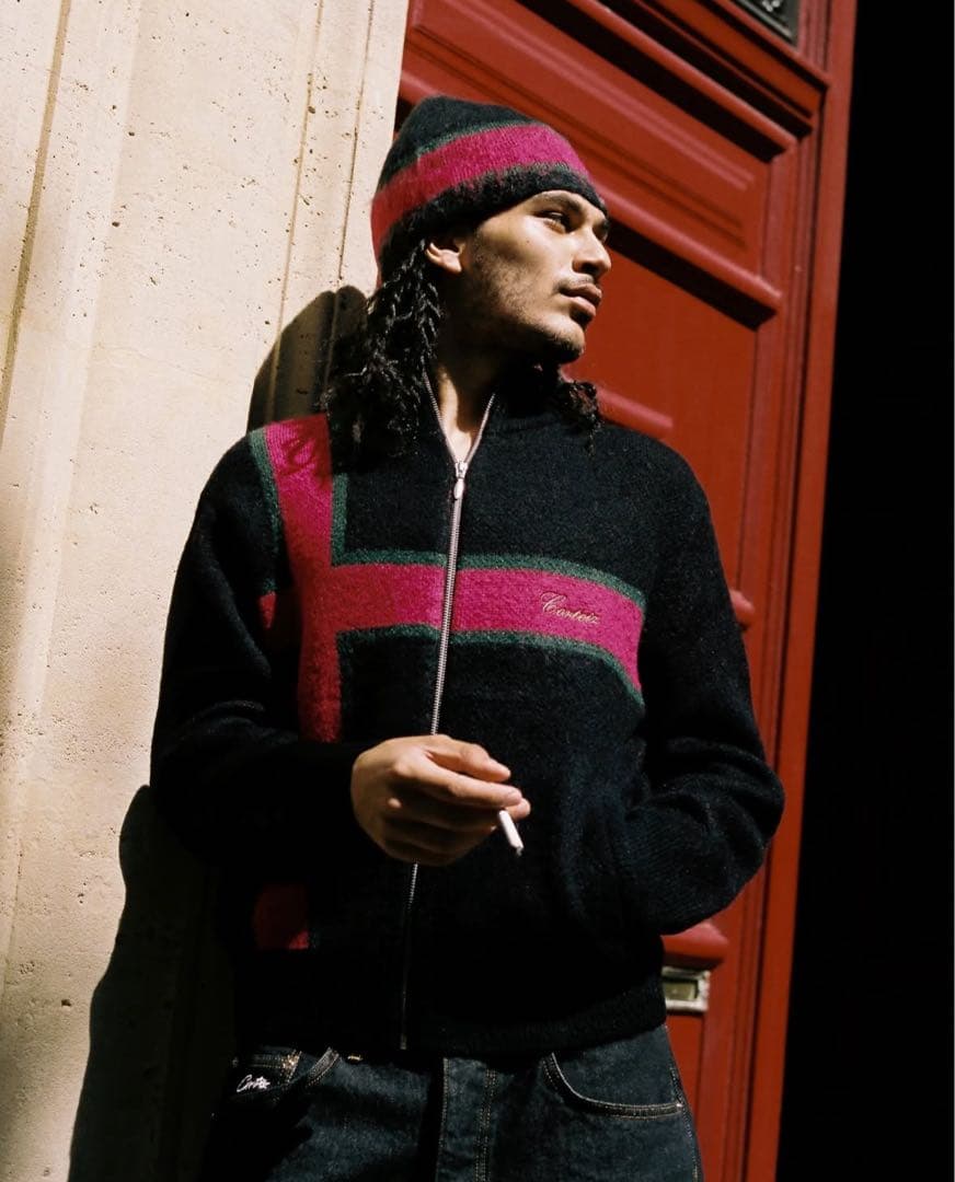 Corteiz LUX KNIT ZIP UP [BLACK] ニット Corteiz Collection • Corteiz Lux Knit Zip Up - Rm1,200 • Corteiz