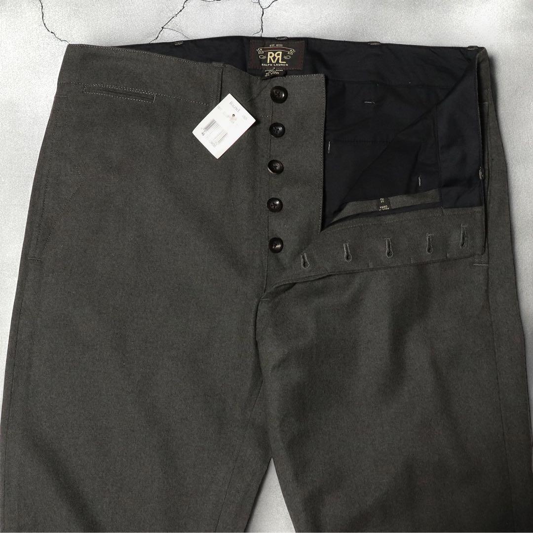 未使用★W32★RRL★ダブルアールエル★ウール トラウザー パンツ★グレー 未使用☆W32☆RRL☆ダブルアールエル☆ウール トラウザー パンツ