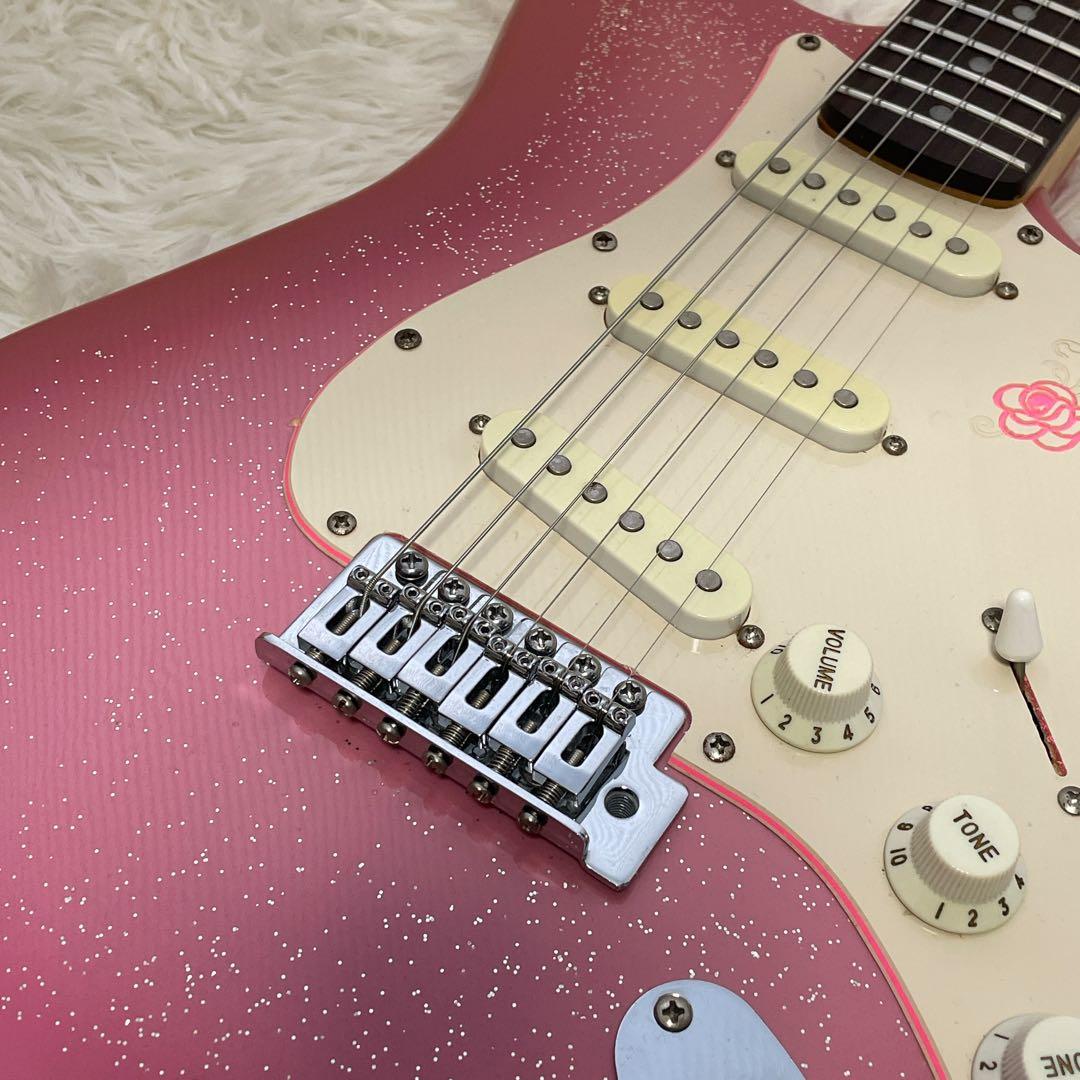 GYPSY ROSE ピンク ラメ ストラトタイプ ジプシーローズ エレキギター