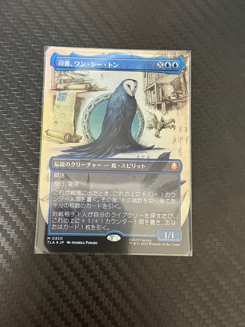 MTG TLA 司書、ワン・シー・トン 日本語ボーダーレスfoil EX+](FOIL)(フルアート)司書、ワン・シー・トン/Wan Shi Tong