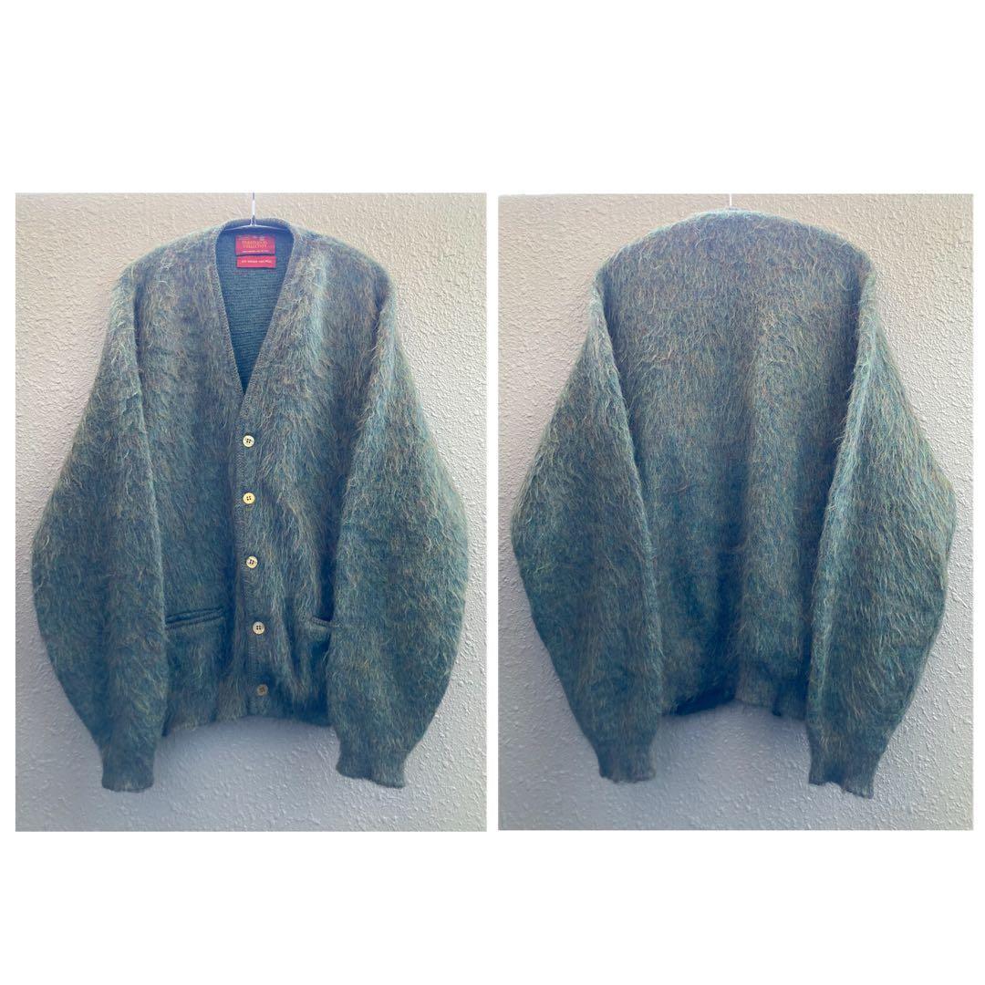 美品☆毛足長☆肉厚☆XL☆60s Sears ヴィンテージモヘアカーディガン