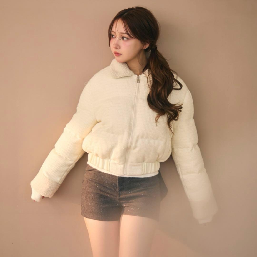 TITTY&CO. キルティングラメボアダウン - メルカリ