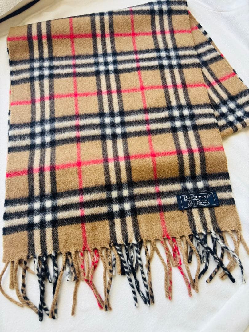 美品✨BURBERRY マフラー カシミヤ100% - メルカリ