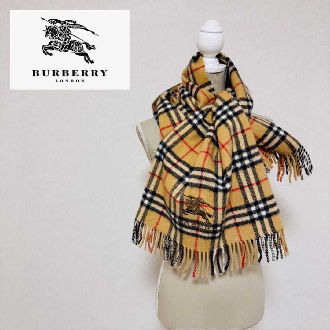 バーバリーロンドン 大判 ストール マフラー ひざ掛け ノバチェック ウール BURBERRY（バーバリー） ストール GIANT CHECK GAUZE レディース