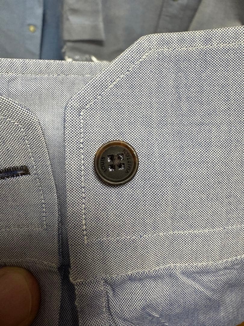 ルイヴィトン ボタンダウンシャツ サイズ41 ブルー