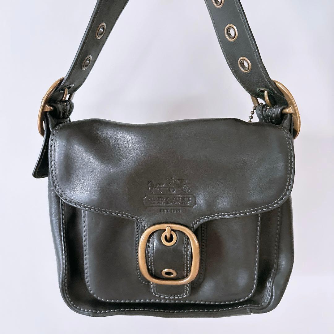 【希少品】COACH 黒 レザー バッグ 定価5万 オールドコーチ レア レトロ レザーバッグの大定番【オールドコーチ】って⁉ ヴィンテージのプロに