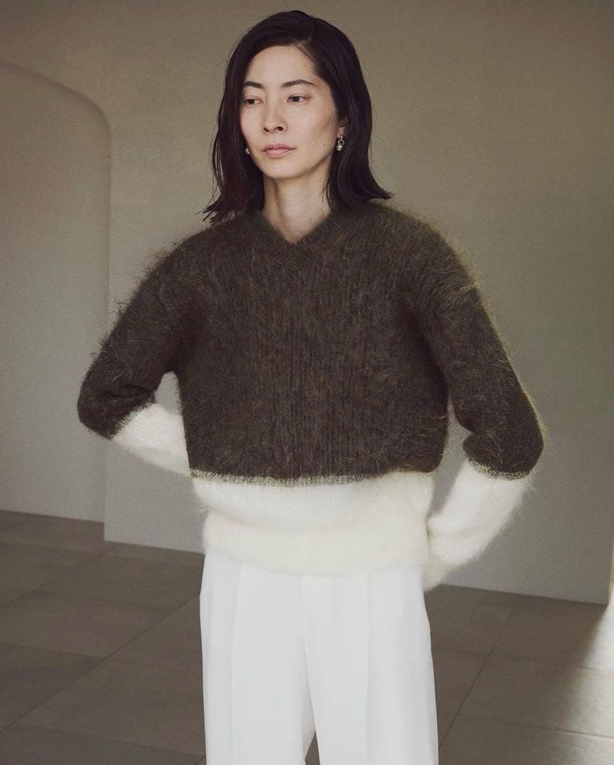 スタニングルアー　AKIRANAKA ニット ELLE SHOP】再入荷！ AKIRANAKA×STUNNING LUREニットカーディガン