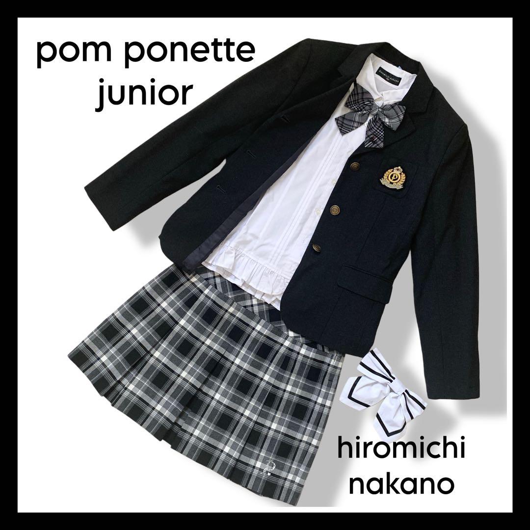 【極美品】ポンポネットフォーマルスーツセット ヒロミチナカノ ブラウス 160 hiromichi nakano（ヒロミチナカノ） 入学式 スーツ 女の子 ワンピース