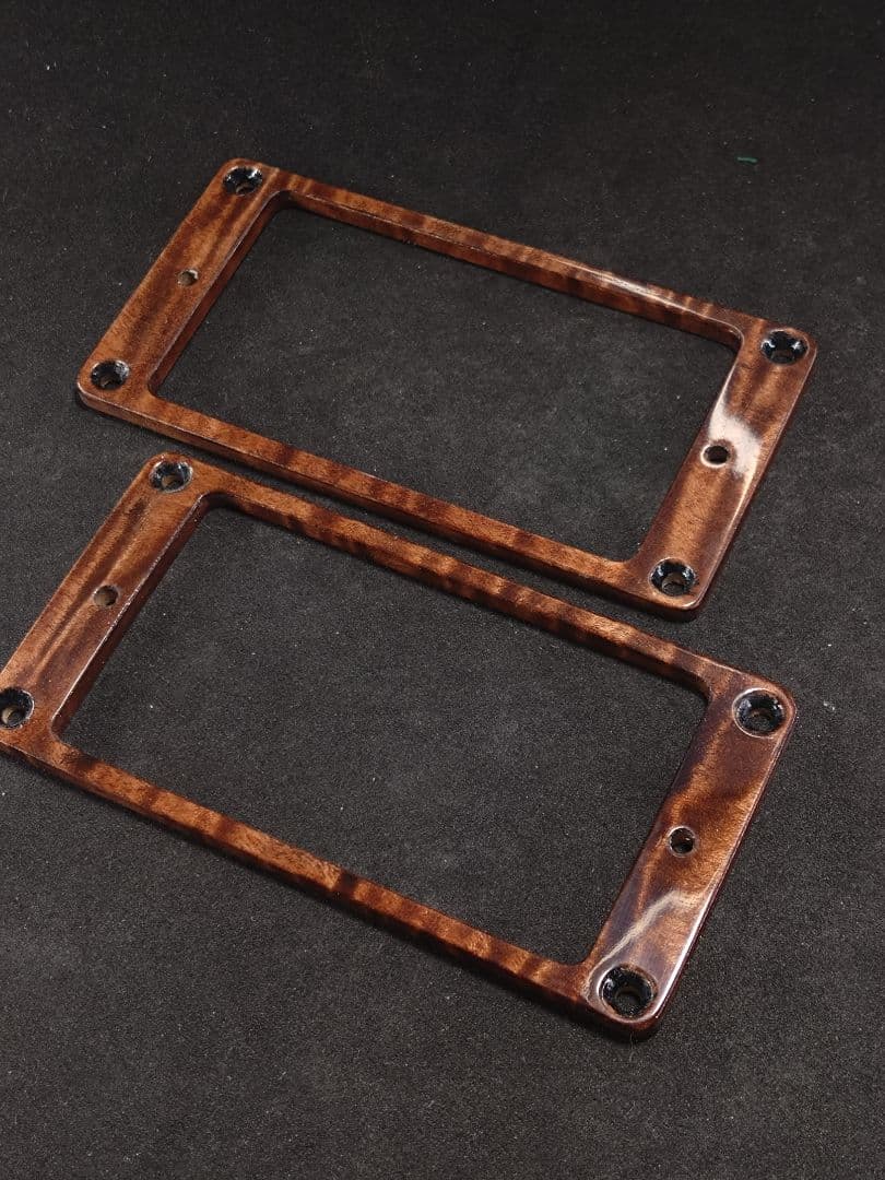 注文分）ウッドパーツ4種/カーリーメイプル材 ダークブラウンクリア仕上げ