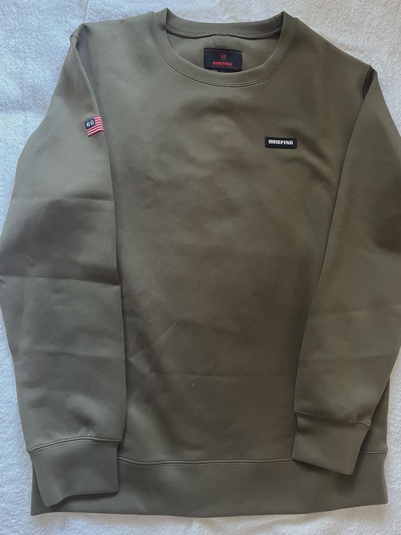 BRIEFING オリーブ スウェット Lサイズ BRIEFING（ブリーフィング） トレーナー スウェット 「BRIEFING GOLF
