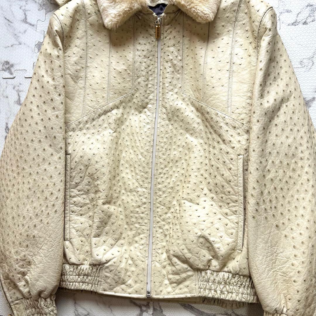 世界最高峰✨ZILLI ジリー ミンクファー襟 総オーストリッチジャケット