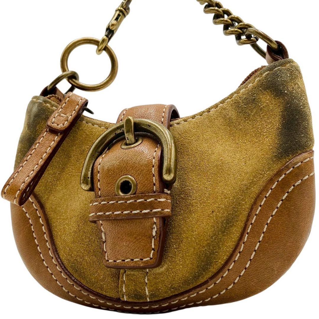 コーチ ケース スエード レザー ブラウン ソーホー キーホルダー クラフトシリーズ コンパクトキーケース[sokunou] ｜革鞄・革小物の