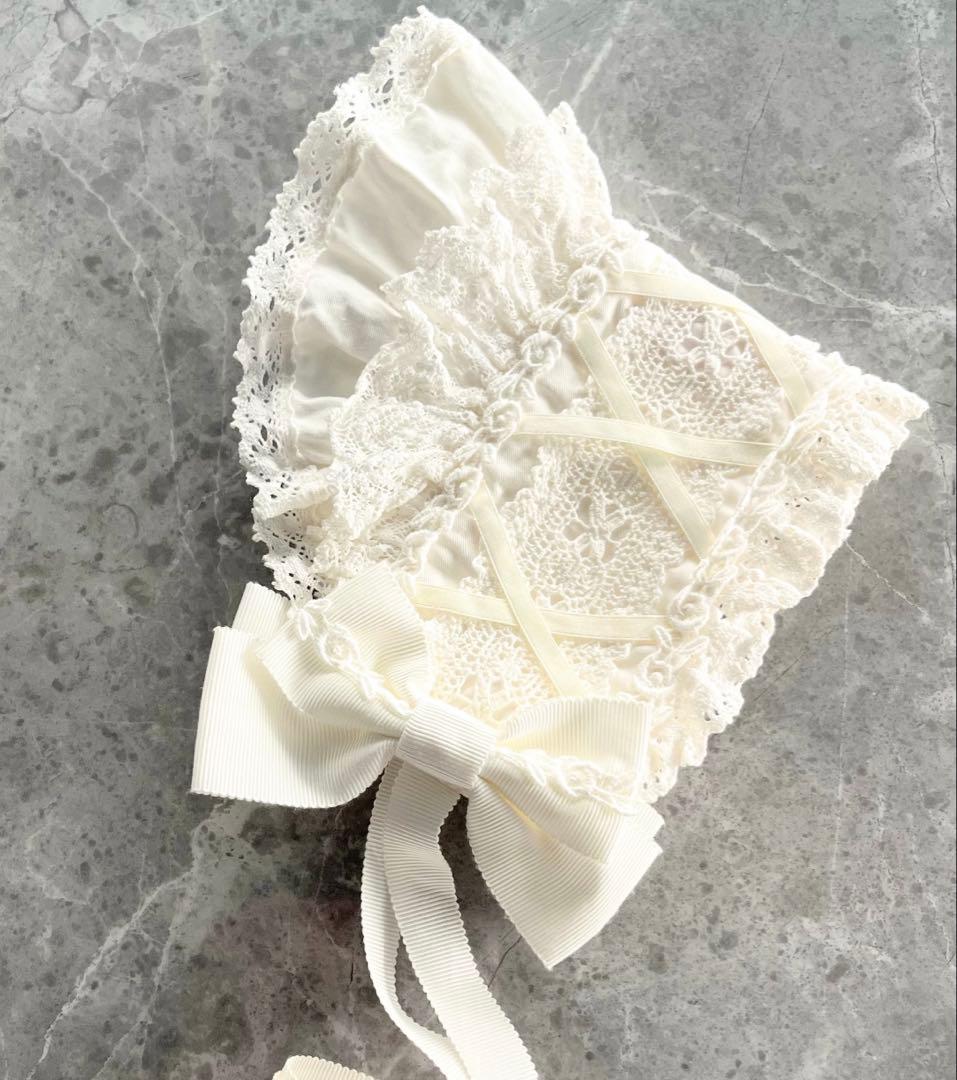 ボンネ風ヘッドドレス 編み上げハーフボンネット風ヘッドドレス - kurotoiro - BOOTH