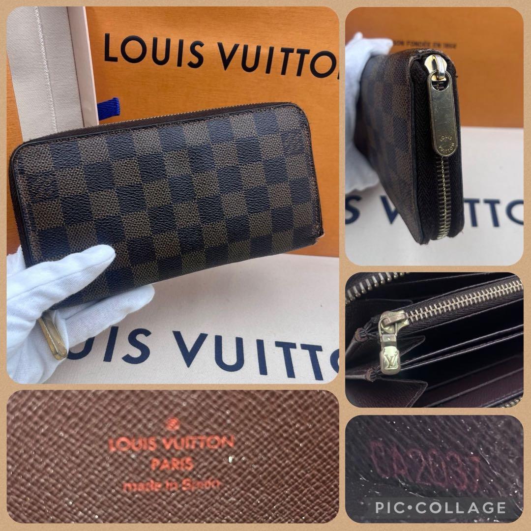 美品】ルイヴィトン ダミエ エベヌ ジッピーウォレット長財布 箱・保存