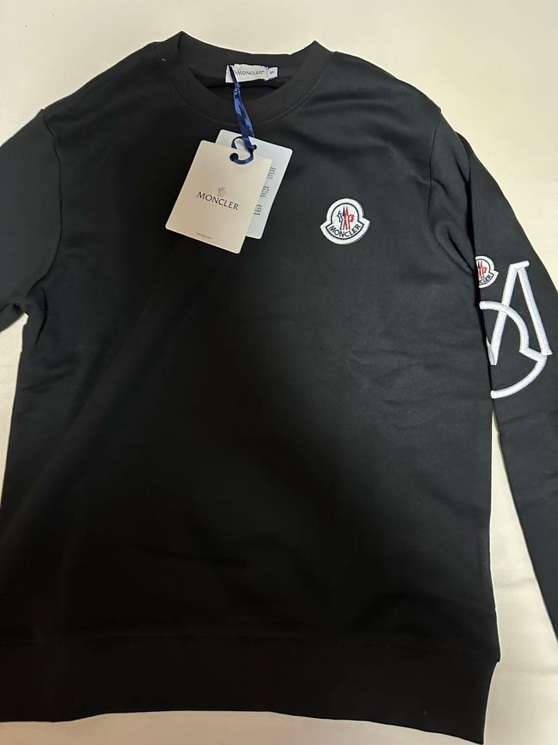 MONCLER ブラック スウェット トレーナー モンクレール メンズ スウェット トレーナー MONCLER ブランド