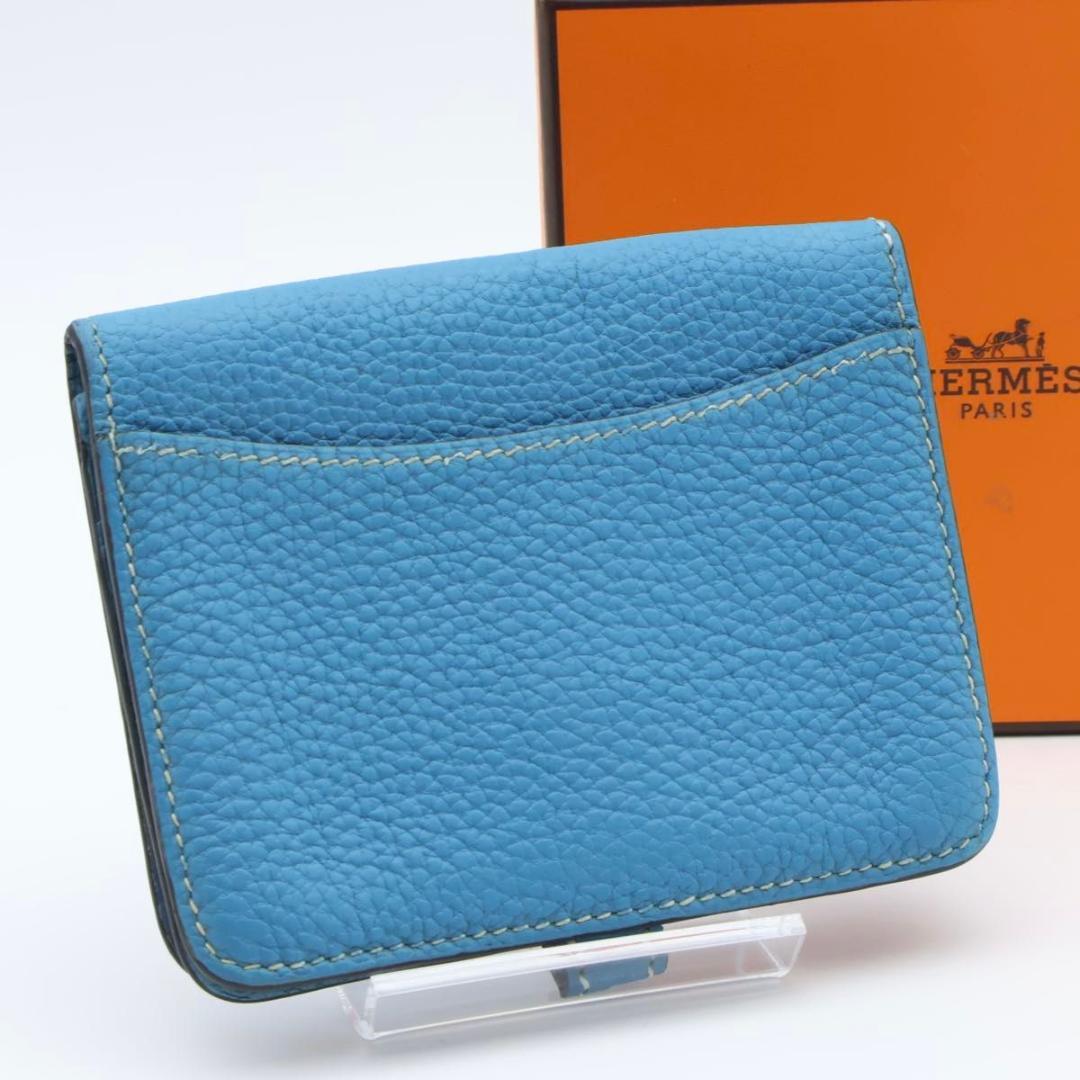 極美品】HERMES ドゴンコンパクト コインケース ブルージーン - メルカリ