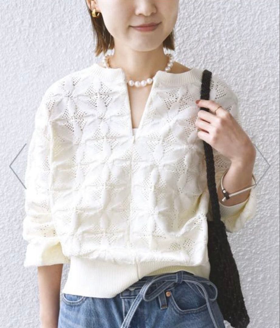 shipsWEB限定洗濯機可2WAYフラワー ジャカードハーフジッププルオーバー SHIPS｜【WEB限定】<洗濯機可能>2WAY フラワー ジャカード ハーフ