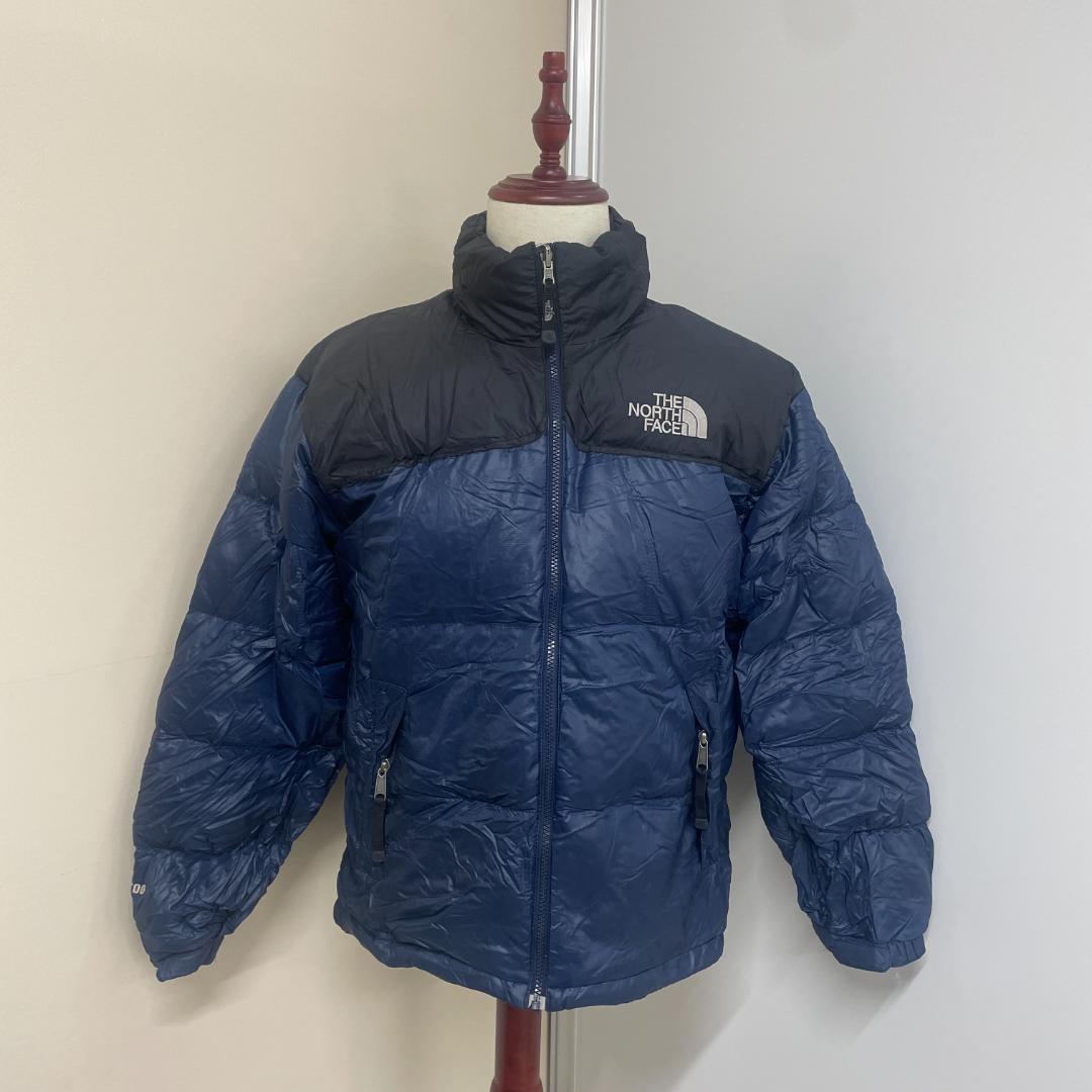 ★The North Face 700 ダウンジャケット ヌプシ M黒紺 E3★ THE NORTH FACE（ザ ノースフェイス） 古着 90年代 ヌプシジャケット