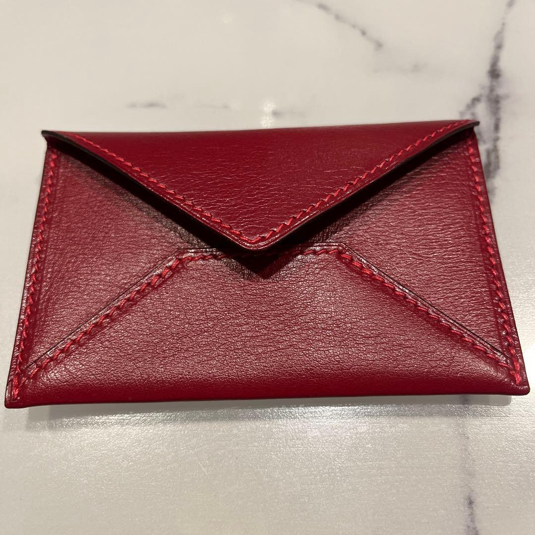 HERMES エルメス　エンベロープ名刺入れ 新品未使用、箱入り。 楽天市場】Hermes エルメス エンベロープ カードケース ブラウン