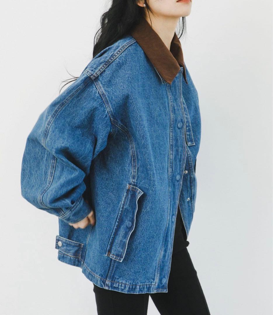 KBF 2WAYカラーデニムブルゾン ケービーエフ KBF 2WAYカラーデニムブルゾン （L.BLUE