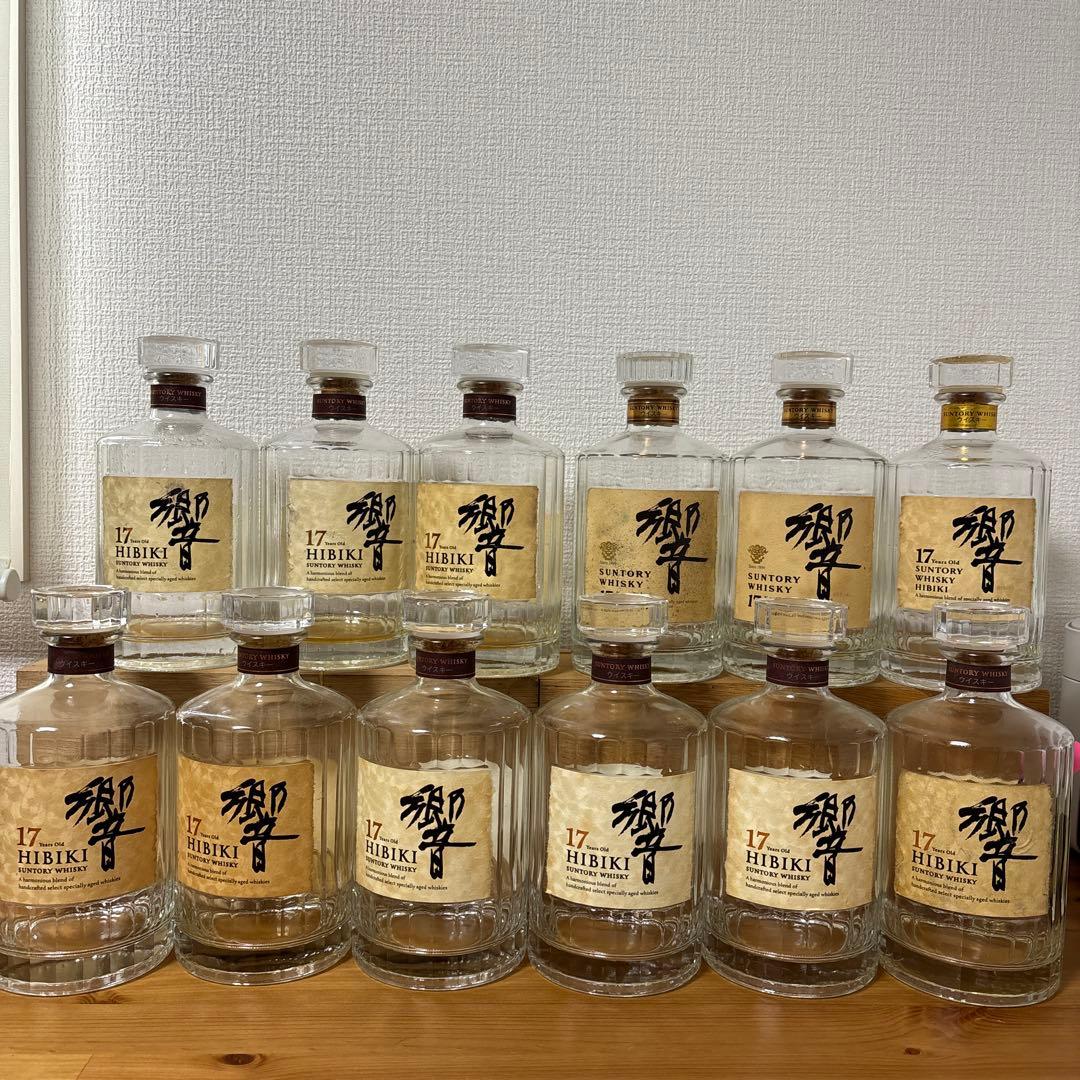 （空瓶）　サントリーウイスキー　響17年　空瓶　12点セット Yahoo!オークション -「響17 空瓶」の落札相場・落札価格