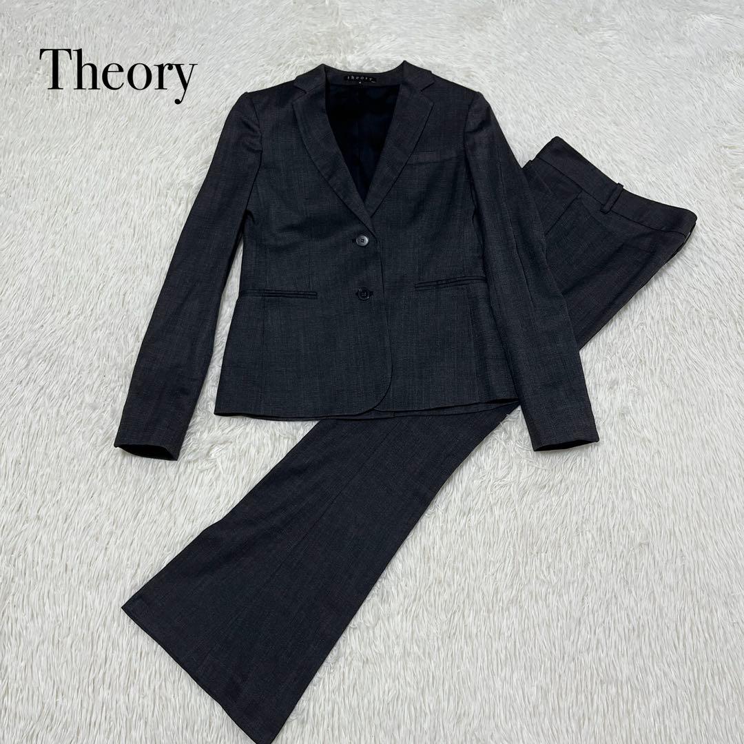 【美品】Theory パンツスーツ　セットアップ　ダークグレー 楽天市場】セオリー（パンツスーツ｜スーツ・セットアップ
