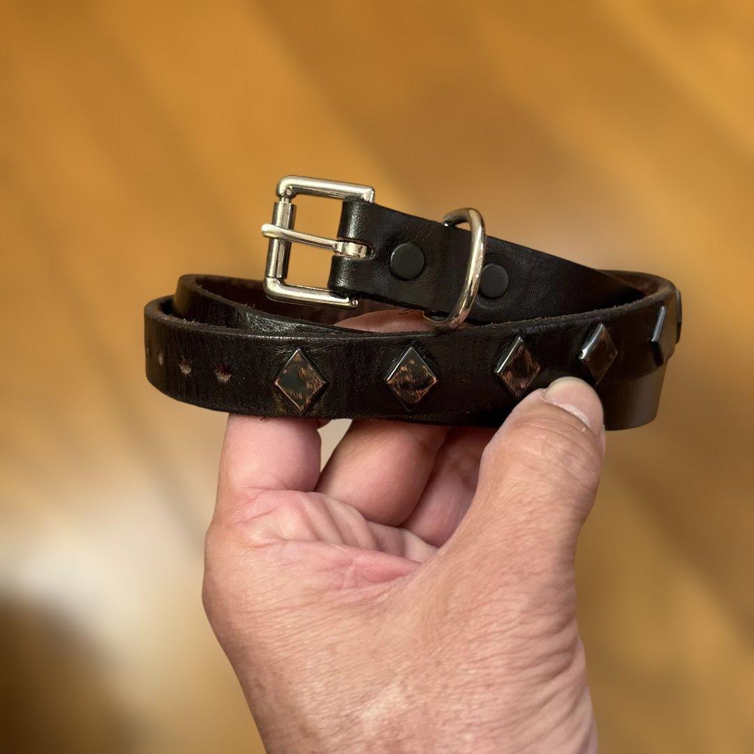 HTCナローベルト HTCエイチティーシーナローベルトNarrow Studs Belt ターコイズ black