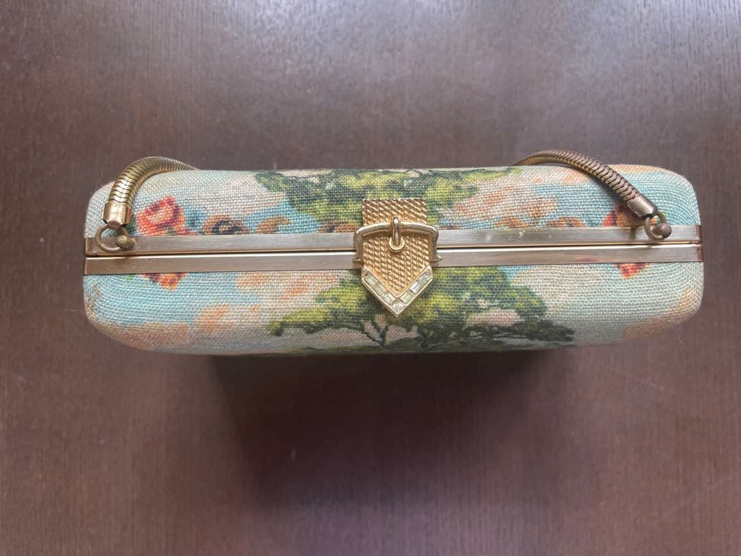 アンティーク ヴィンテージ Volupte 花柄クラッチバッグ USA