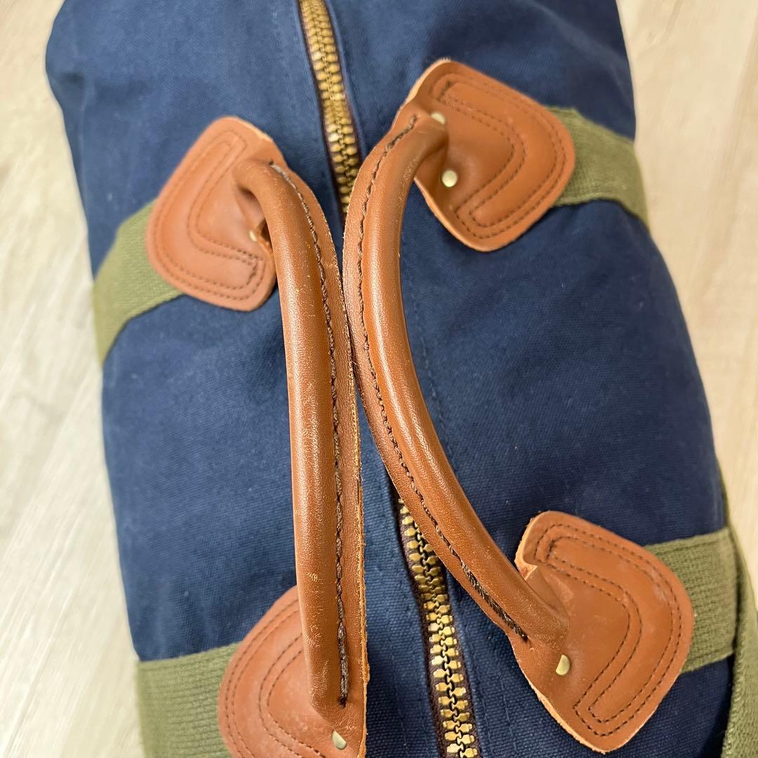 80s L.L.Bean ネイビー ダッフルバッグ ボストンバッグ2way