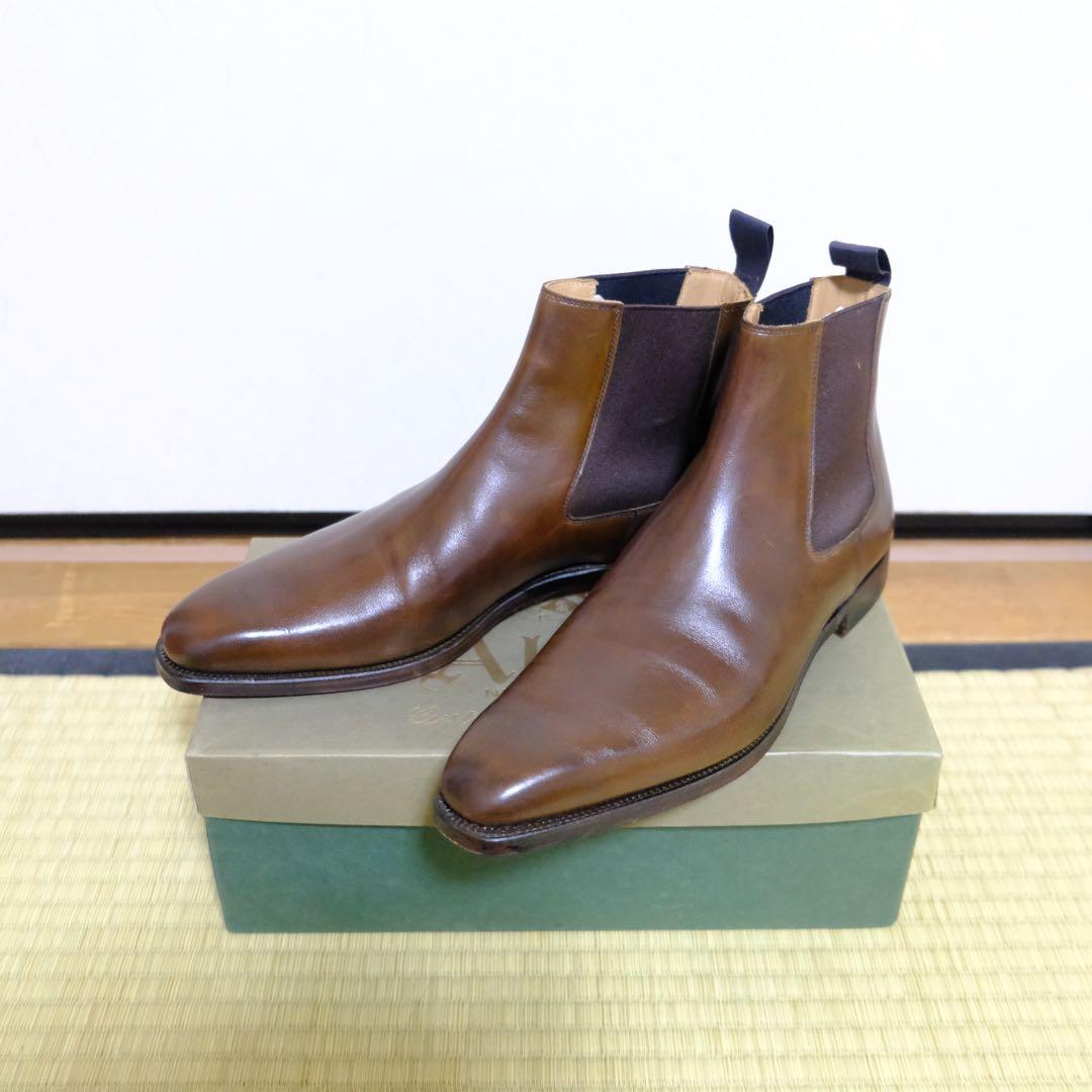 [新品同様]クロケット＆ジョーンズLINGFIELD7EUK348ラストブラウン CROCKETT＆JONES 5 5E ブラウン フルブローグ 317ラスト クロケット