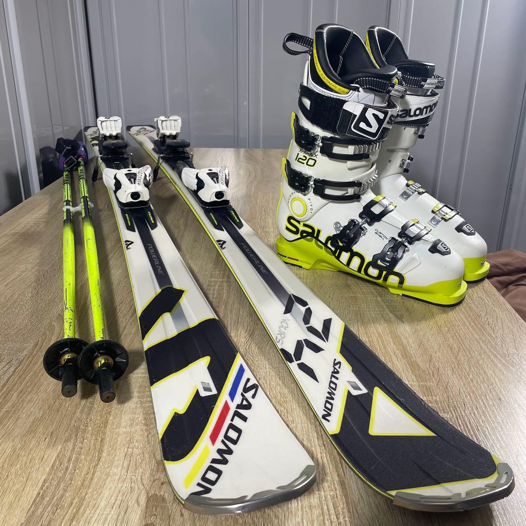 ③SALOMON お得なスキーフルセット‼︎ スキー板 スキーセット スキー4点セット メンズレディース ショート