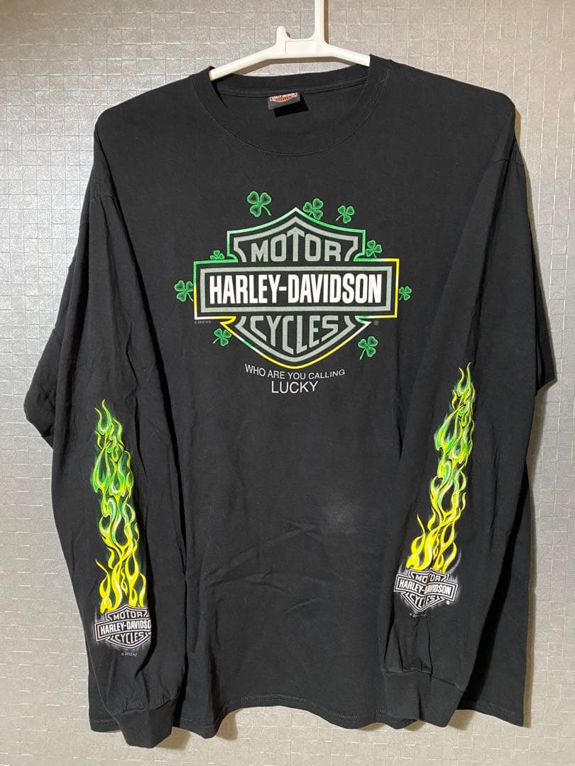 ハーレーダビッドソン ロンt 00s セントパトリック グリーンフレイム