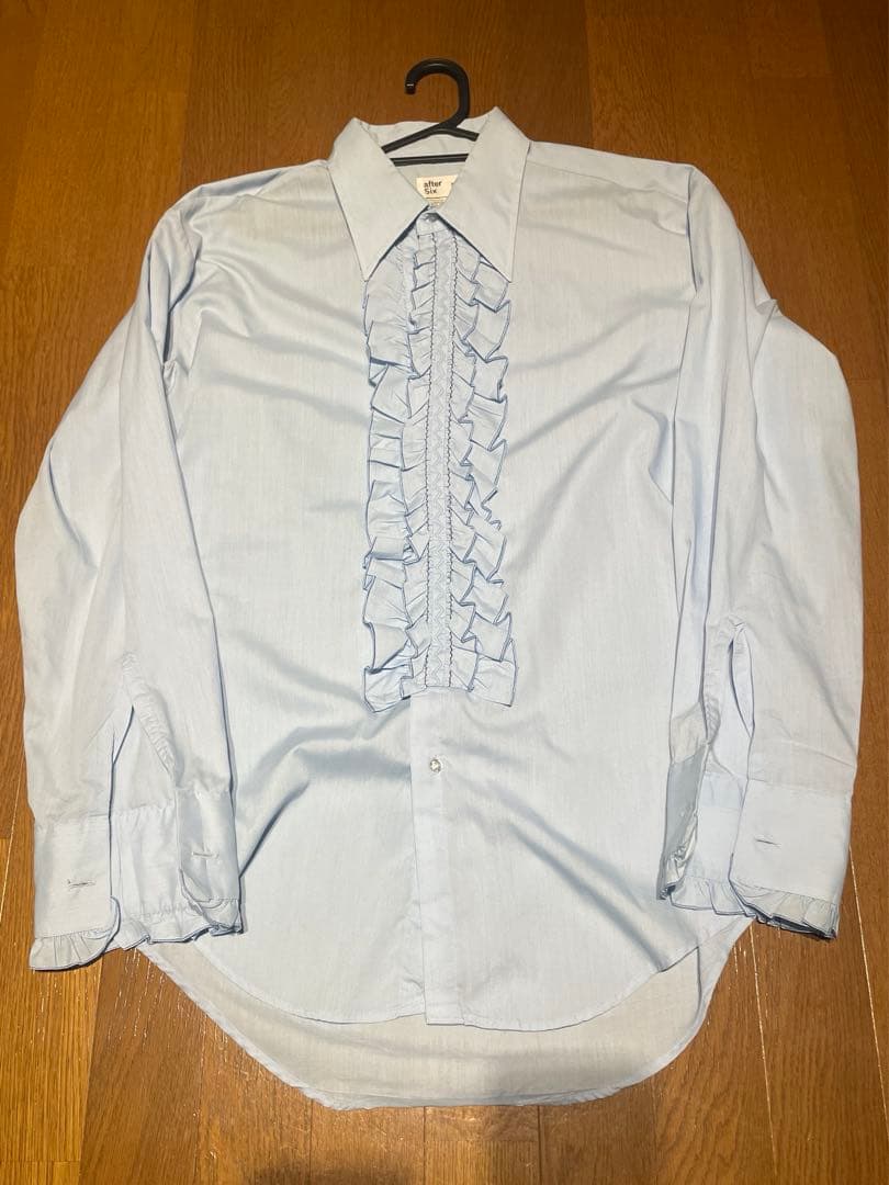[美品] after six 70's フリルシャツ 70s】after six フリルシャツ レトロ ヴィンテージシャツ 70年代