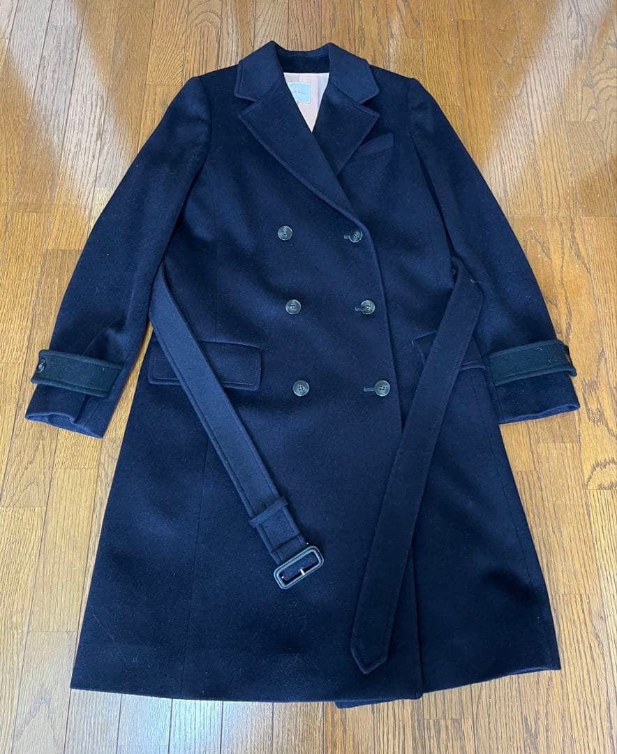 SALE美品　ポールスミス　ネイビーコート40サイズ ウールカルゼ チェスターコート（ネイビー） ｜ポール・スミス