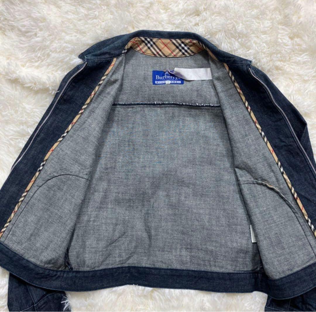 極美品 バーバリーブルーレーベル デニムジャケット ノバチェック M