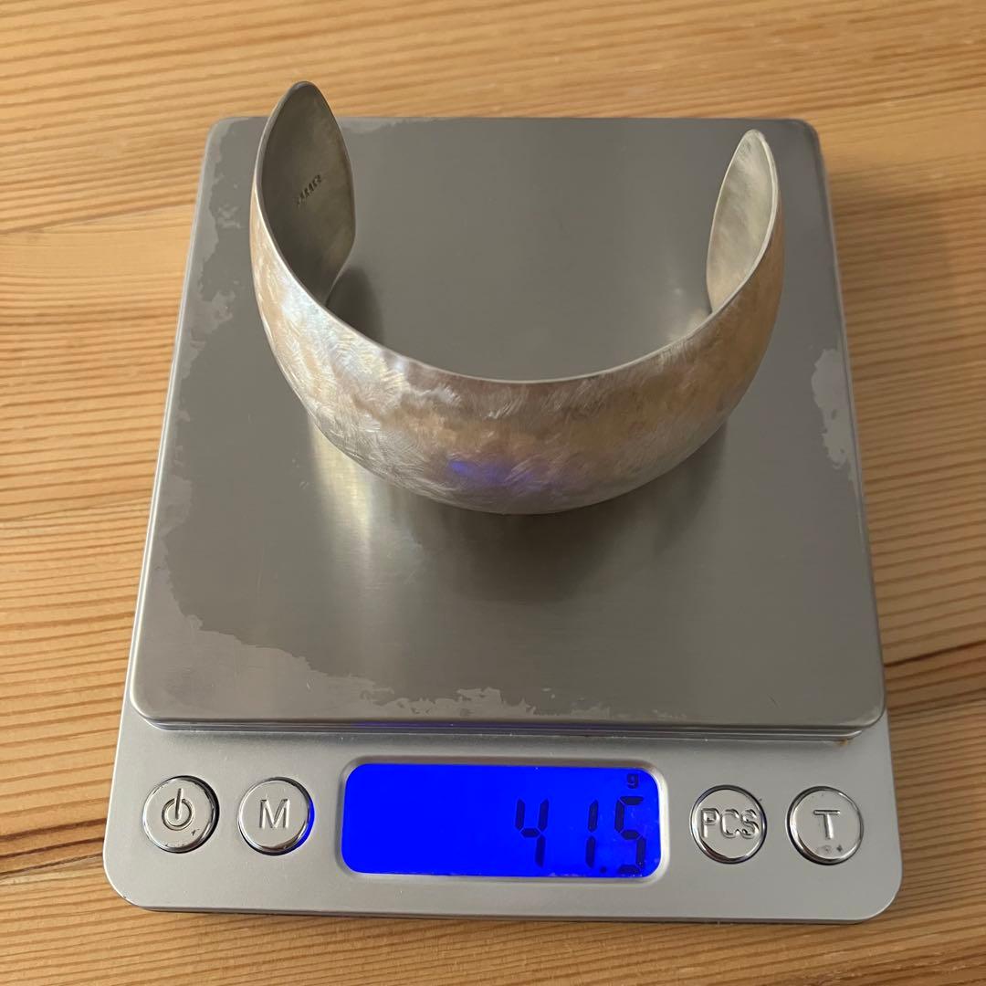 41.5g スターリングシルバー カフブレスレット ワイドバングル