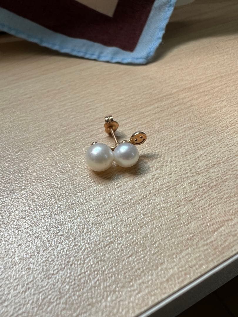 スタージュエリーガール パール ピアス K10 片耳 BABYPEARL＆WHITE SAPPHIRE PIERCED EARRINGS(2JP1020)K10 ピアス